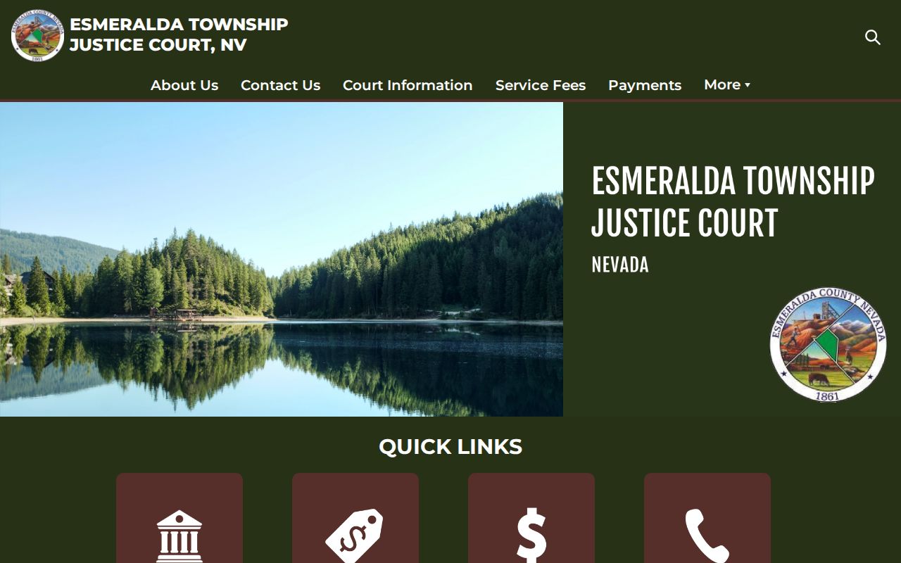 Esmeralda County warrant search court app navigation