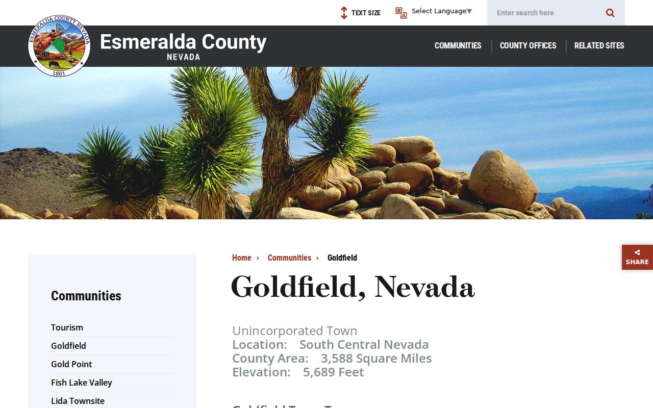 Goldfield warrant records Esmeralda County courthouse context