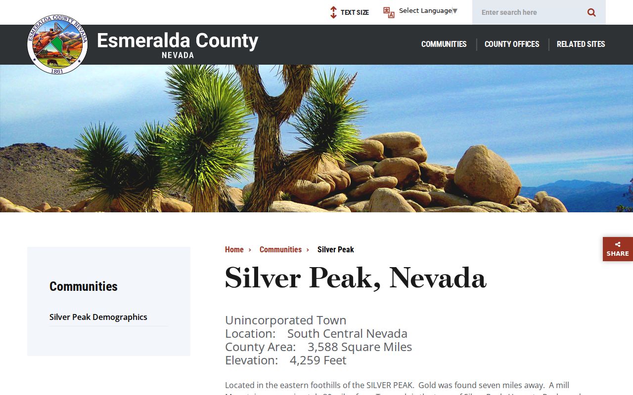 Silver Peak warrant records mining town and county service context