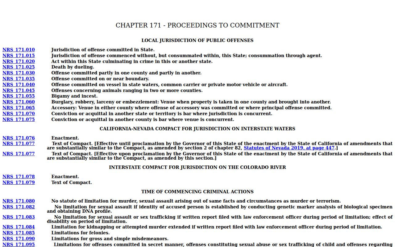 Esmeralda County arrest warrants Nevada warrant issuance and execution law