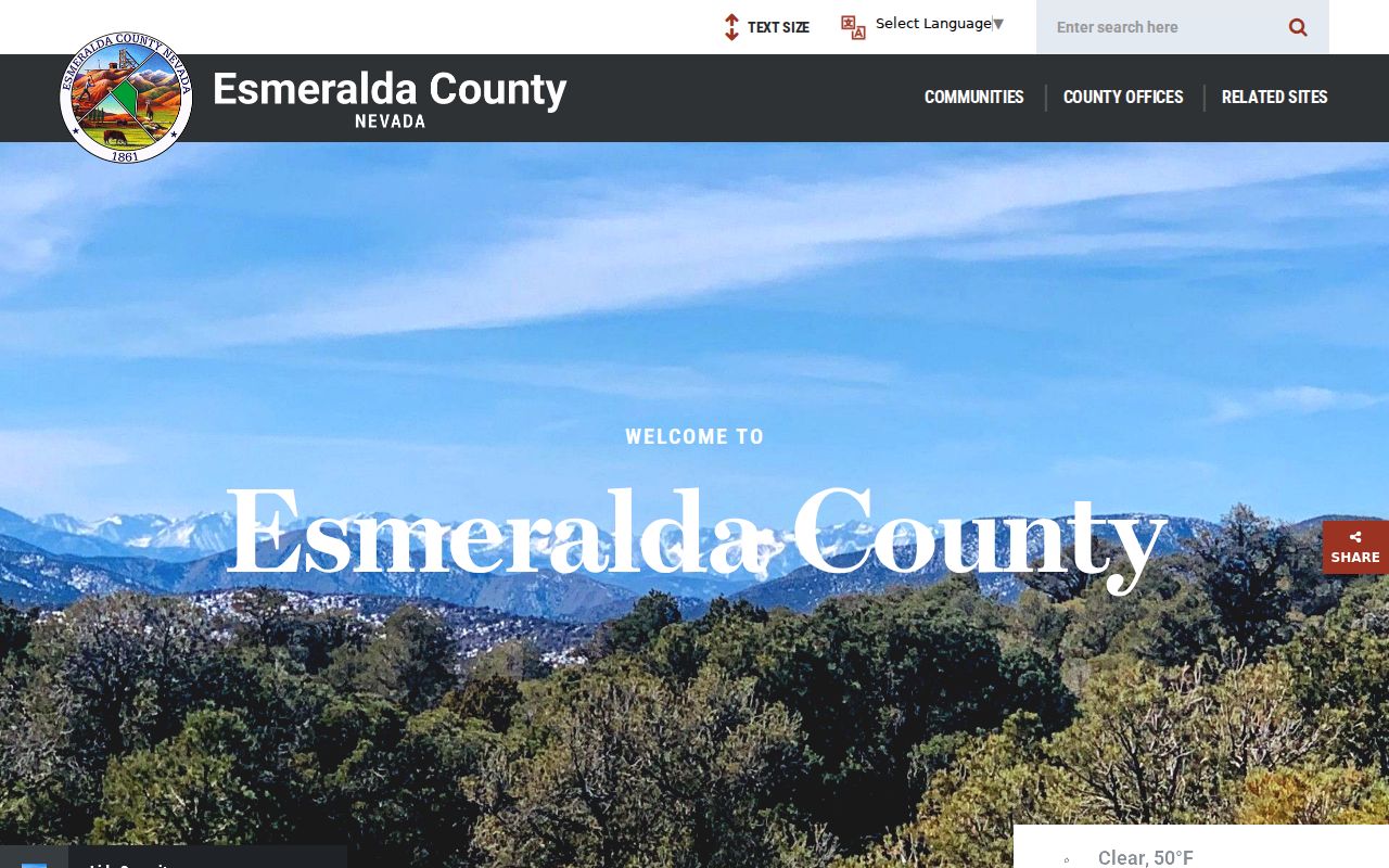 Esmeralda County warrant records county office navigation